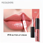 Butter Lip Cream Liquid Lipstick, Non-Sticky, Moisturizing High Pigment For Nude Red Sexy Lip Makeup Cosmetic