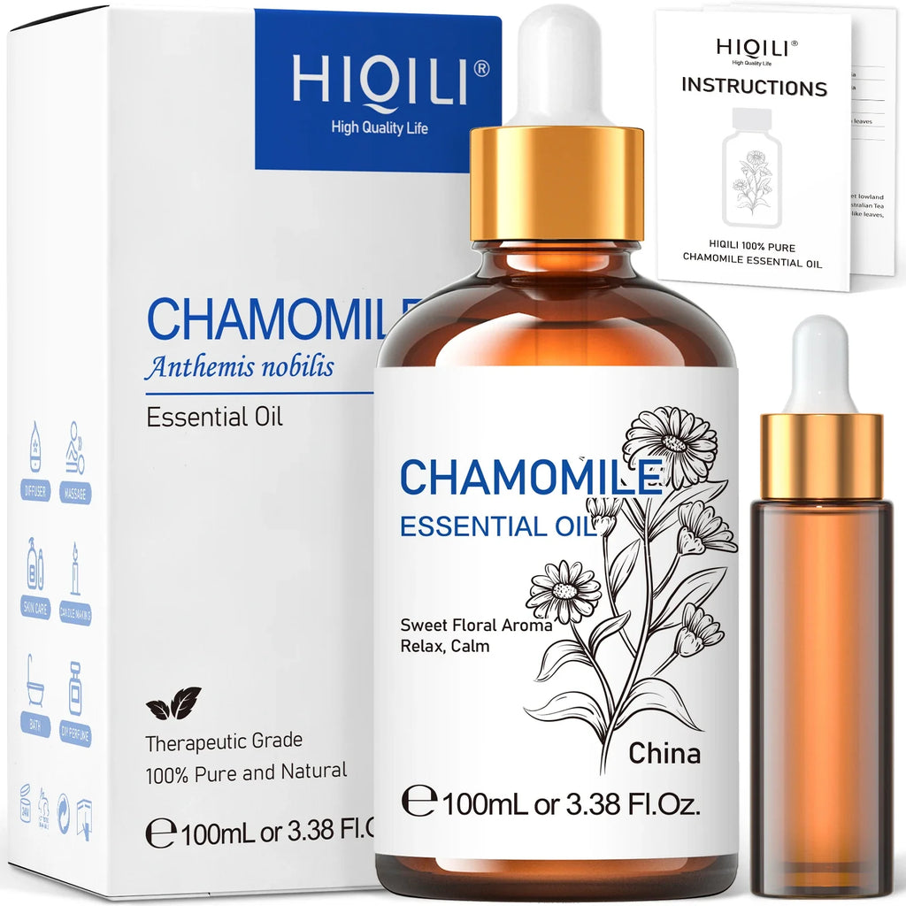 100ML Chamomile Essential Oils,100% Pure Floral Oil for Diffuser, Humidifier, Massage, Valentine's Day, Mother's &Father' Gifts