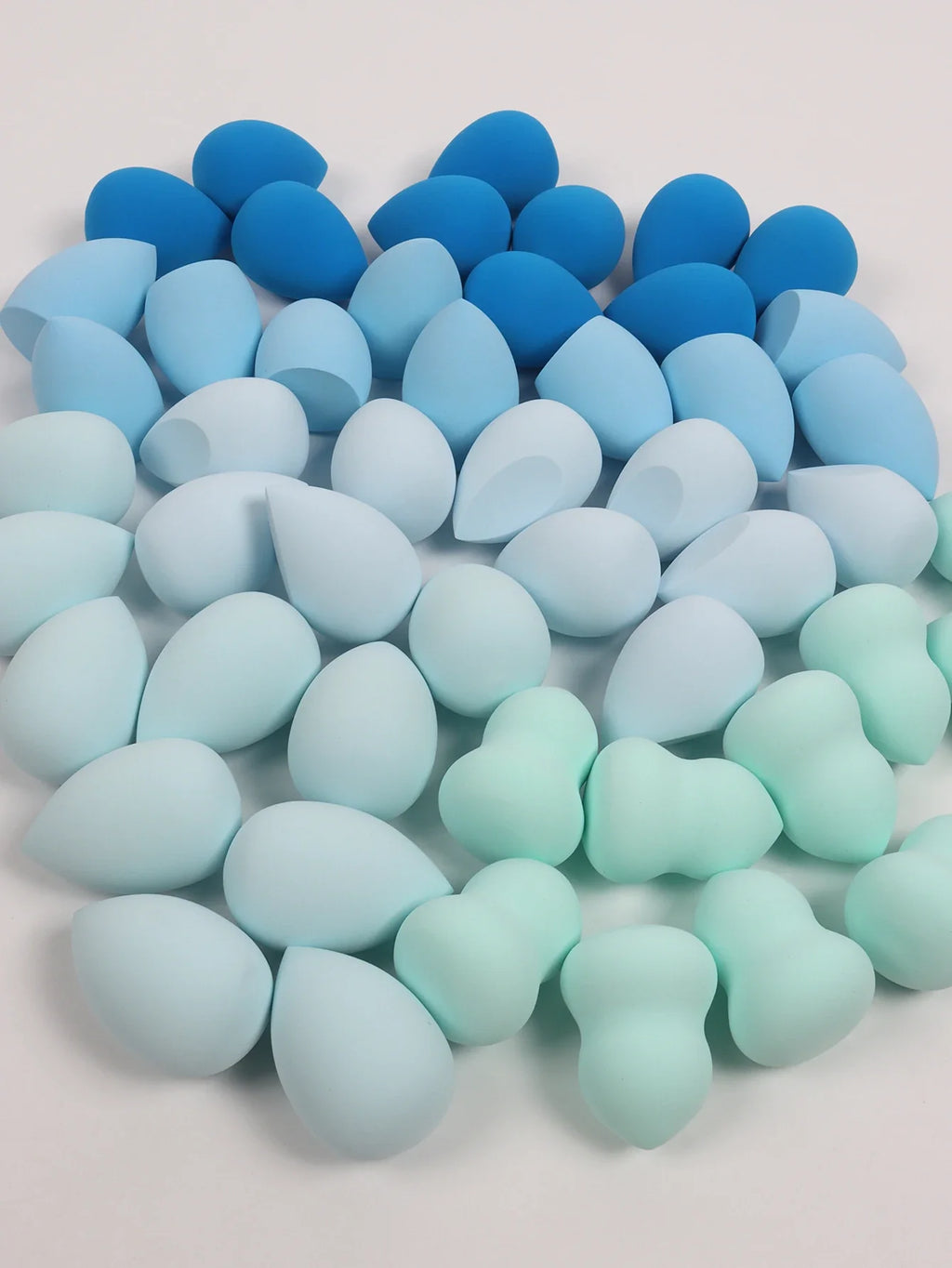 30 Beauty Eggs (Makeup Sponges) Foundation Make-Up Mixed Beauty Sponge, Liquid, Cream and Powder Without Blemish, Multi-Color C