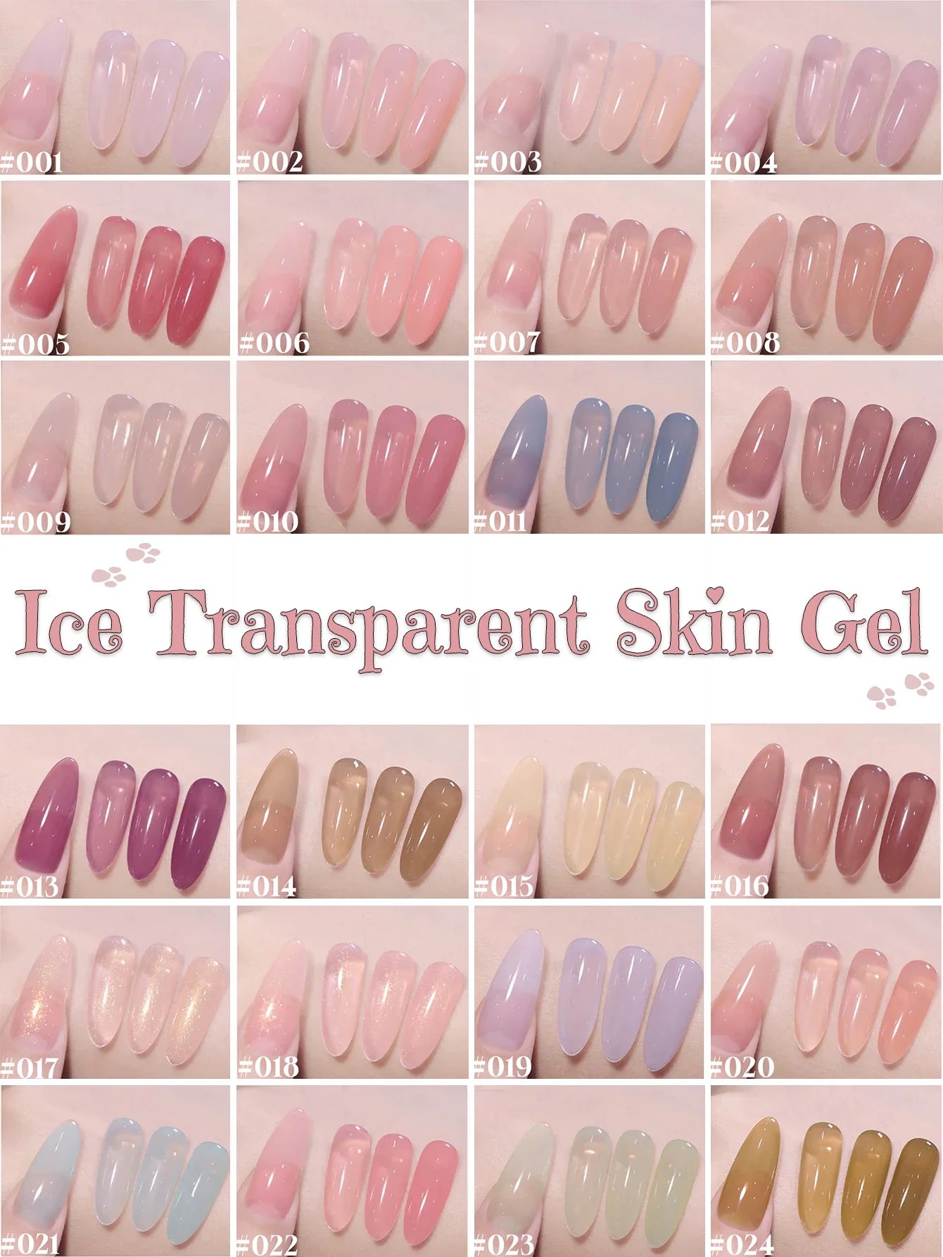 1-30pcs PSK Nude Pink Color Nail Art Ice Transparent Bare Color Nail Enamel 2025 New Net Red Popular White Gel Nail Polish