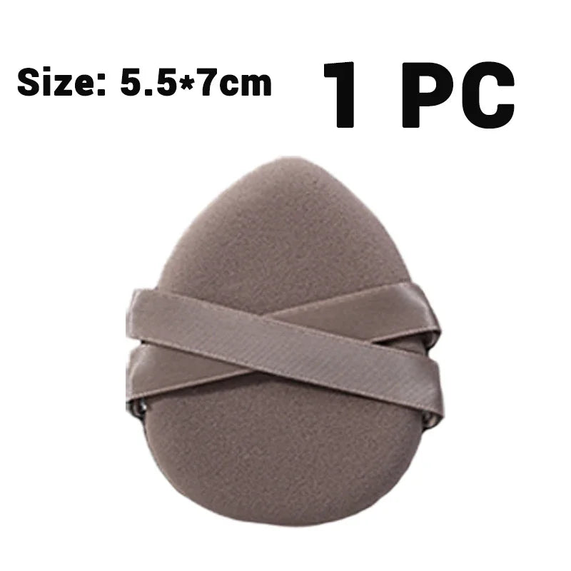 30Pcs Thickened Double Ribbon Wet Dry Dual-use Makeup Puff Black Skin Color Teardrop Shape Powder Puffs Foundation Cosmetic Tool