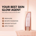 4 Colors Moisturizing Glow Foundation Liquid Long Lasting Natural Lightweight base Multi-purpose Illuminator Highlight Cream