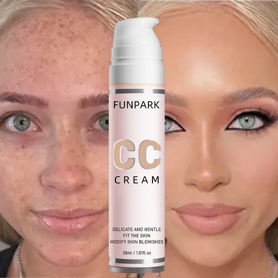 30ml 1Pc Color Correcting CC Cream Facial Foundation Waterproof Concealer Whitening Liquid Foundation Korean Makeup Cosmetics