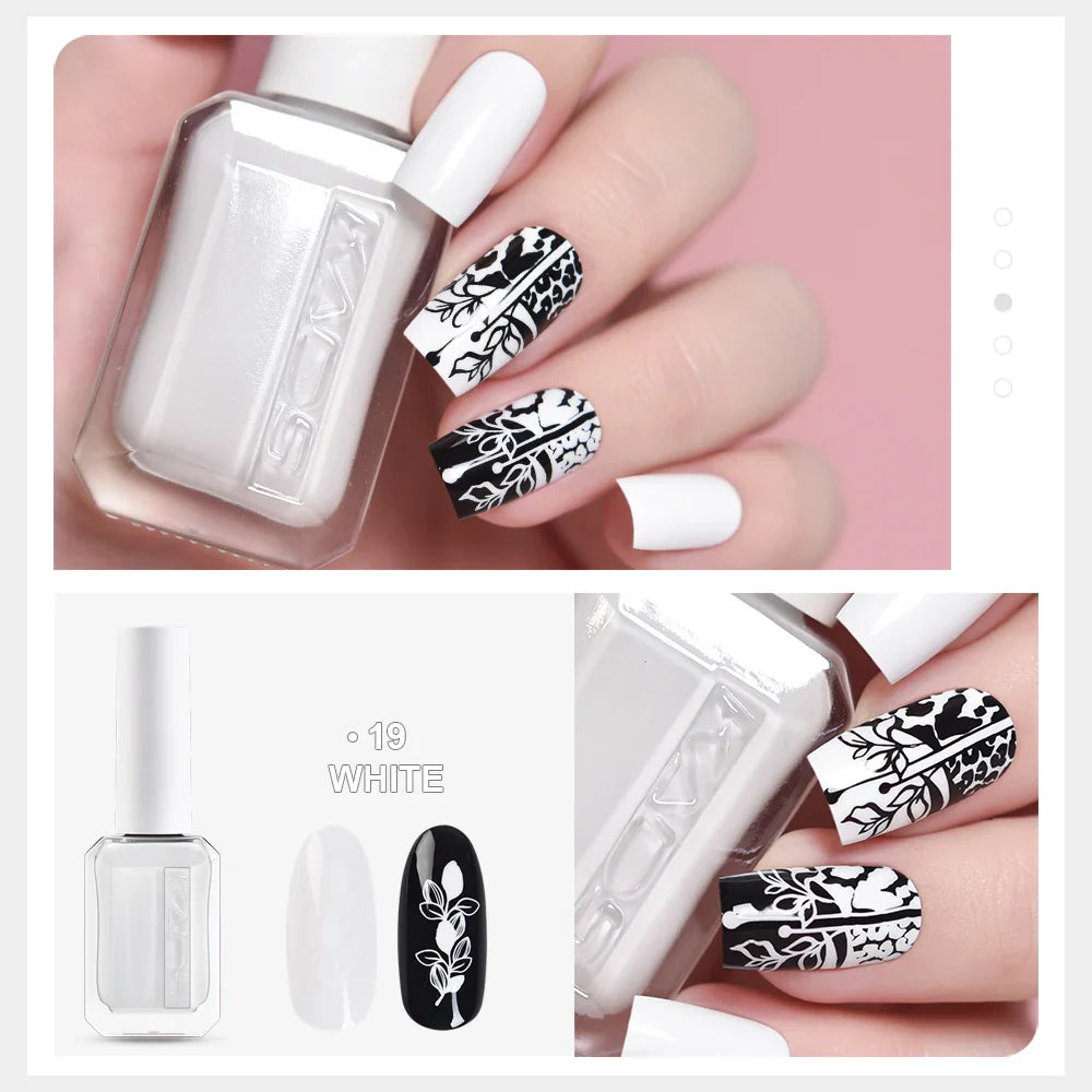 11ml Nail Stamping Polish Gold Silver Colorful Varnishes Lacquers Printing Image Stamp Plate Manicure DIY Salon Stamper Tool