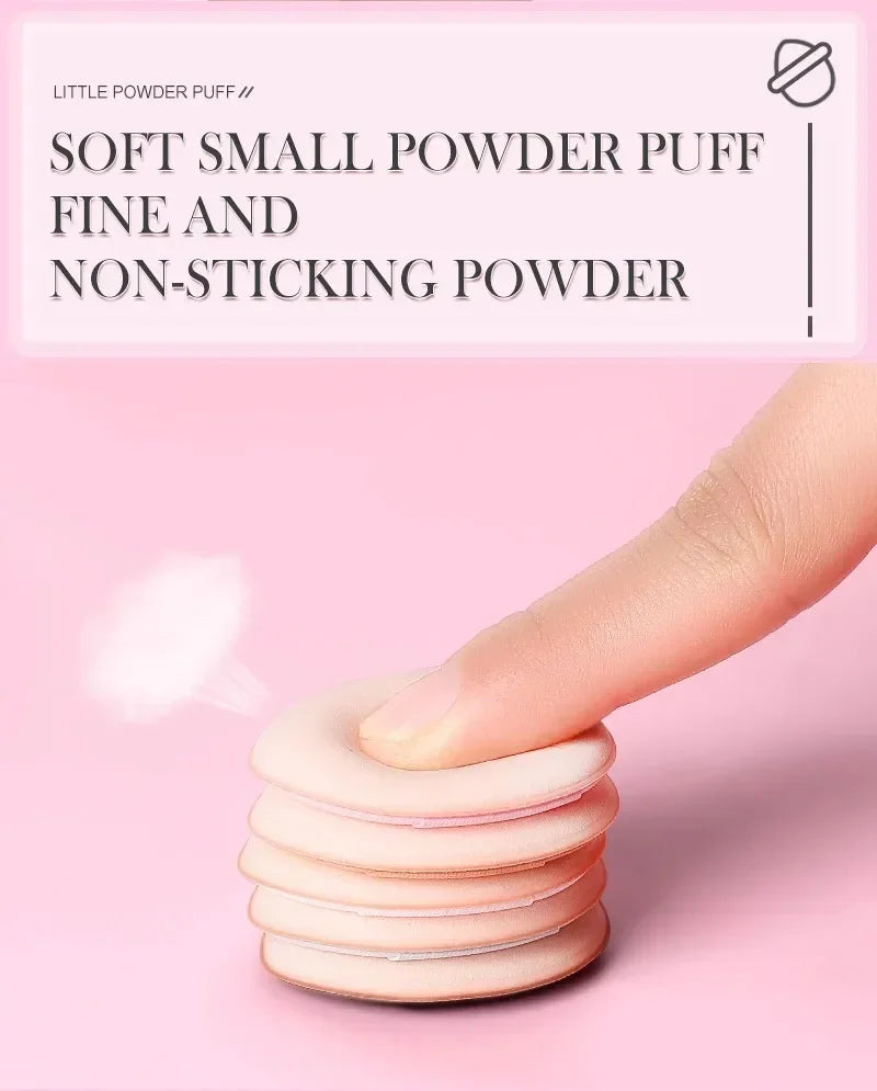 5/10Pcs Mini Finger Puff Foundation Small Air Cushion Powder Sponge Face Concealer BB Cream Cosmetic Applicator Makeup Tools