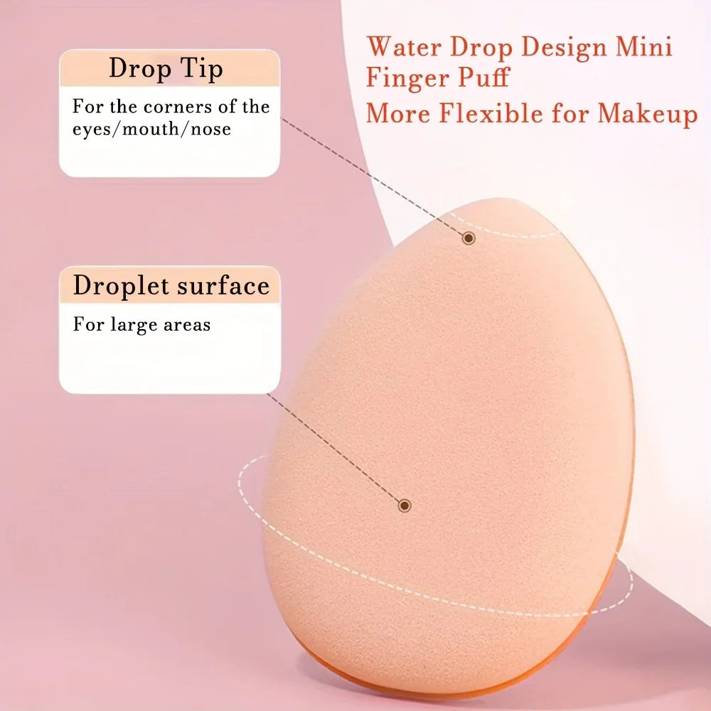 10pcs Finger Air Cushion Sponge Powder Puff Set, Makeup Puff, For Liquid Foundation, Powder Foundation, Concealer.