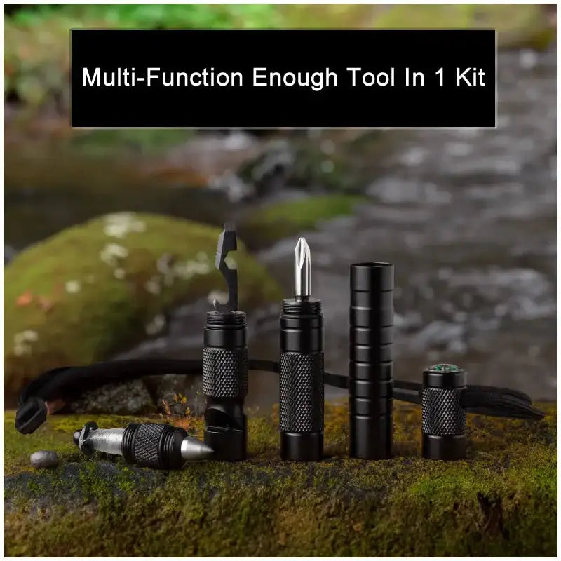10-IN-1 Multi Function Portable Self Defense Pen Outdoor Survival Tool Fishing Whistle/Compass/Wrench/Screwdriver/Window Breaker