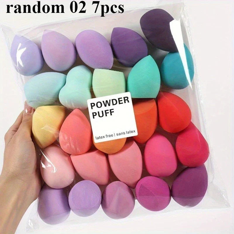 1/3/5/7/20PCS Wet and dry puff random color and shape sponge liquid foundation BB cream powder applying makeup egg
