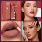 6 Colors Nude Matte Lip Gloss Waterproof Lasting Lipstick Not Fading Sexy Nude Red Pink Velvet Liquid Lipsticks Makeup Cosmetic