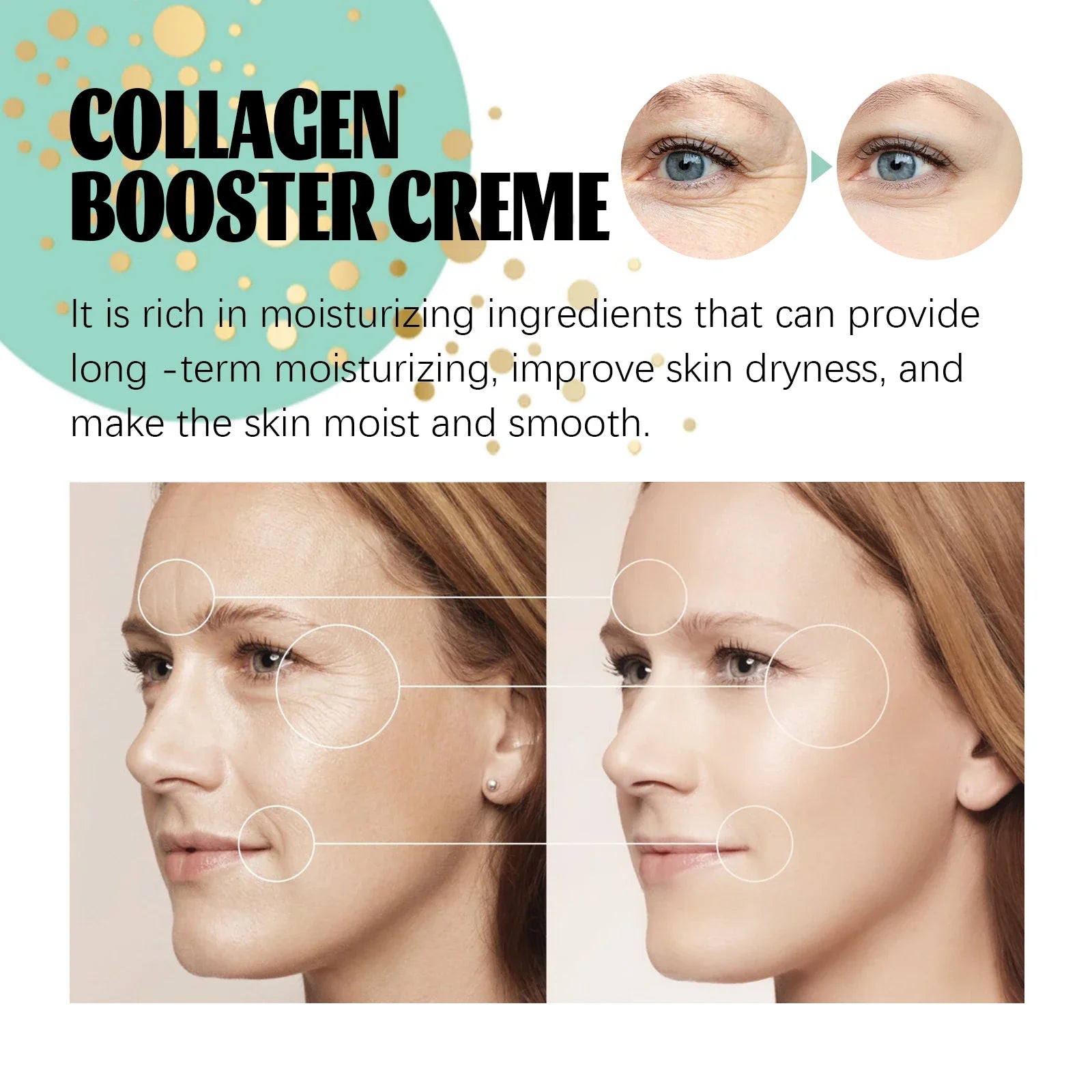 Collagen Peptide Face Lotion 50ml Anti Wrinkle Firms Hydrates Skin Boosts Barrier Niacinamide Moisturizer for Smooth Plump Skin