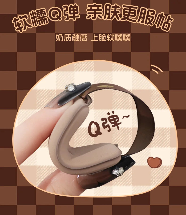 6PCS Chocolate Biscuit Powder Puff Makeup Blender Puff Air Cushion Foundation Sponge Loose Powder Puffs Cosmetic Applicator Tool