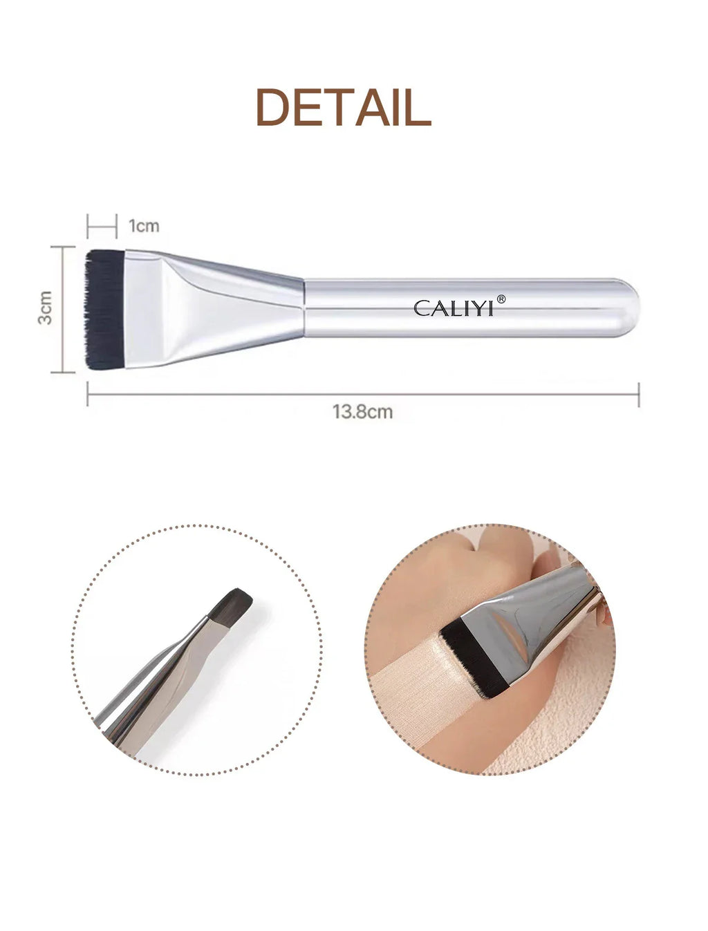 1/3 PCS Flat-head Foundation Brush Ultra-thin Brush Head Traceless Foundation Makeup Brush Cosmetic Tools