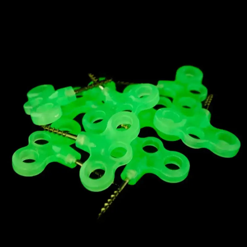 10/15pcs Camping Glow Deck Nails Outdoor Travel Hiking Tent Accessories 3 Holes Screw Spikes Luminous Metal Canopy Pegs Stakes