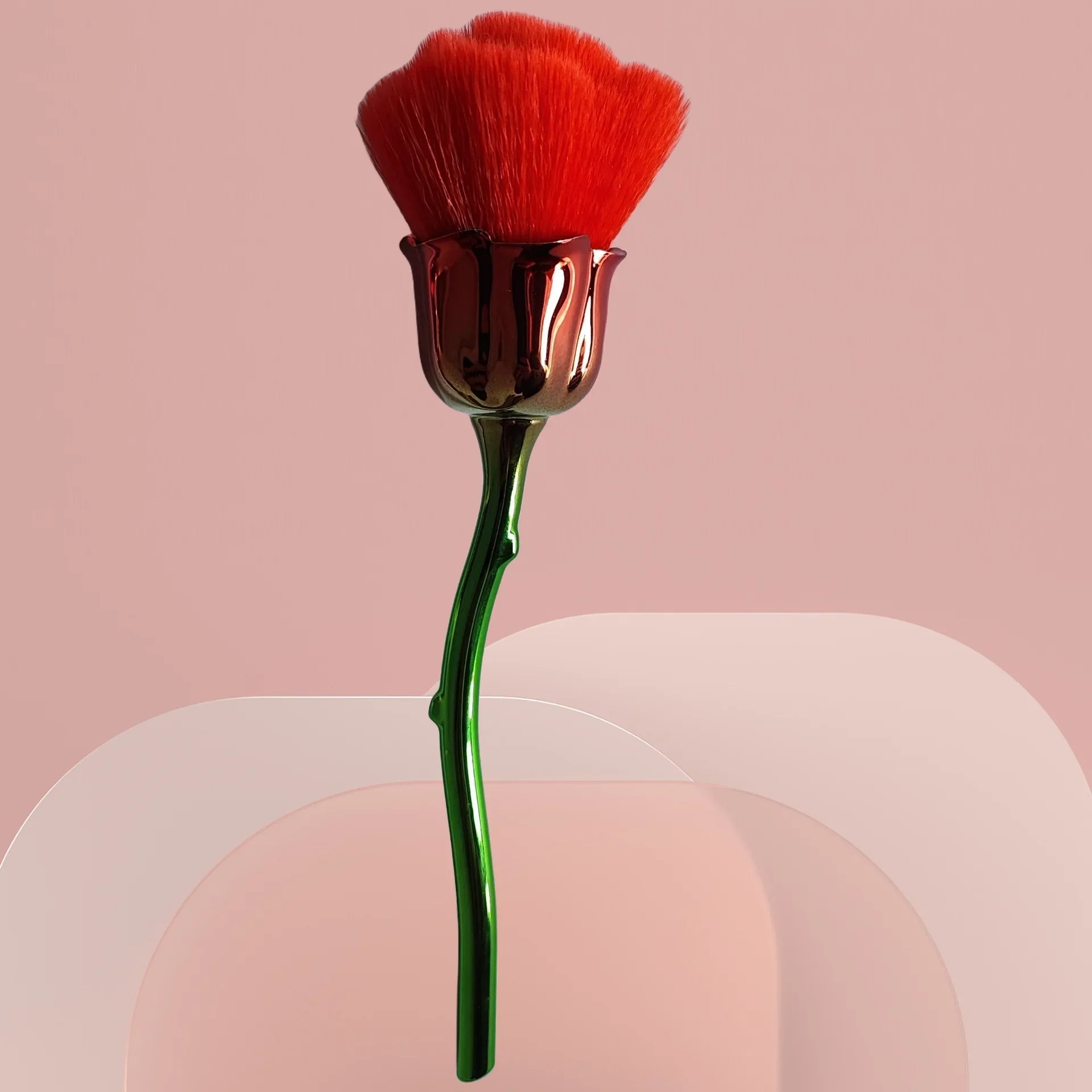 1pc Powder Brush Rose Head Makeup Brush Pink Single Powder Brush Foundation Make Up Brush Soft Hair Nail Blush