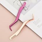 1 Pc Eyelash Comb Tweezers Stainless Steel Anti-Static Non-Magnetic Professional  Lashes Extension Tweezers Makeup Tools