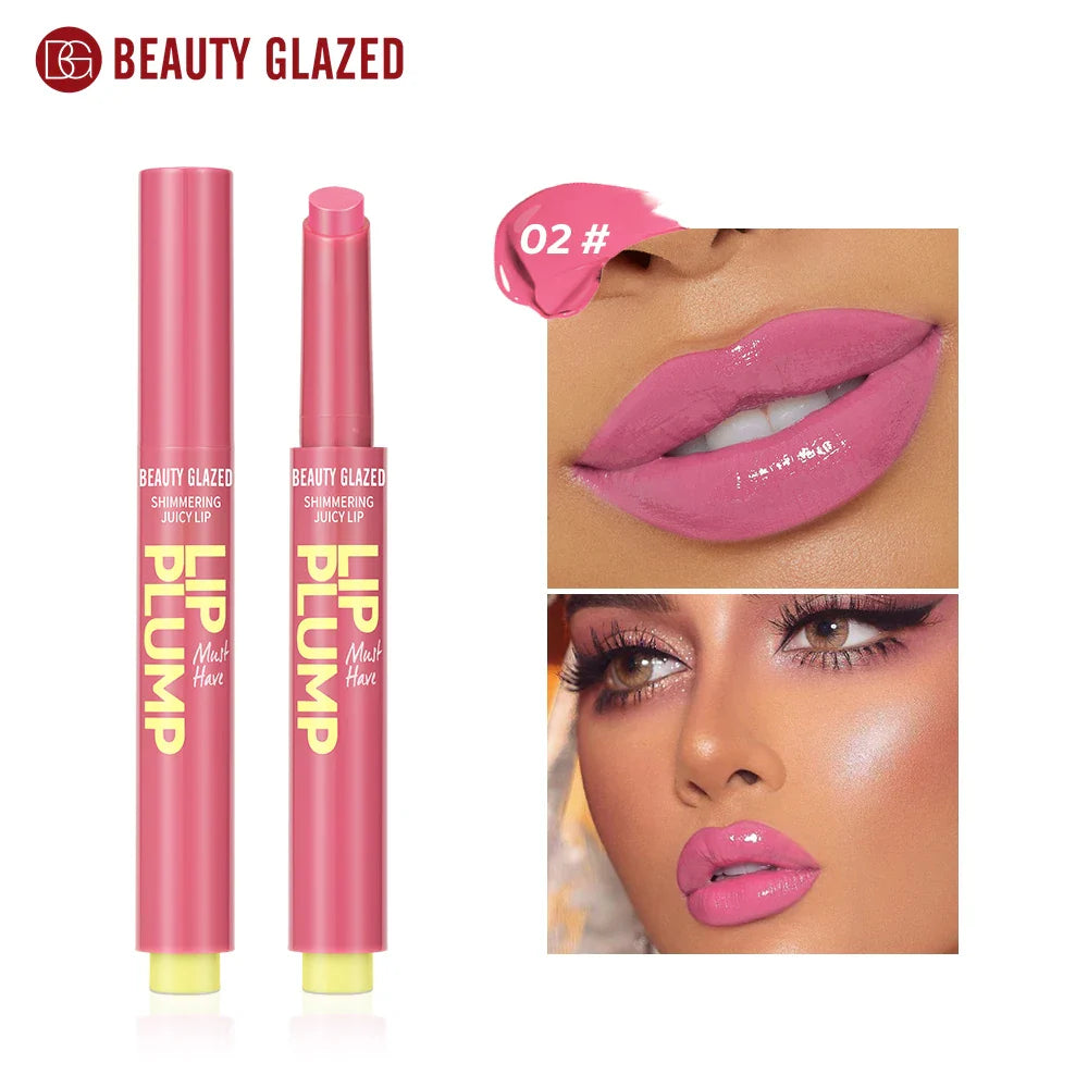 Beauty Glazed 12 Color Shimmering Juicy Lipstick,Shining Lip Plump,Moisturizing Nourishing Women Lip Makeup.Girl's Gift