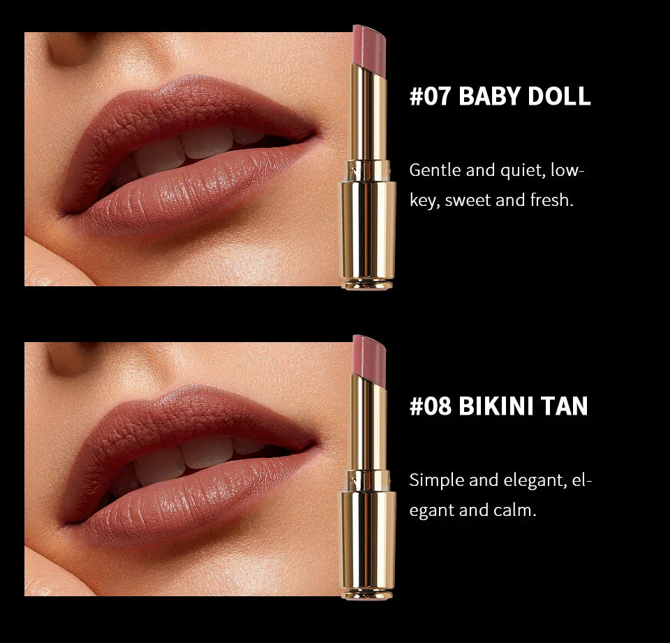 CHARMACY Moisturize Intense Nude Lipstick Luxury Professional Korean Lipsticks Easy to Wear Women Lip Makeup Cosmetic