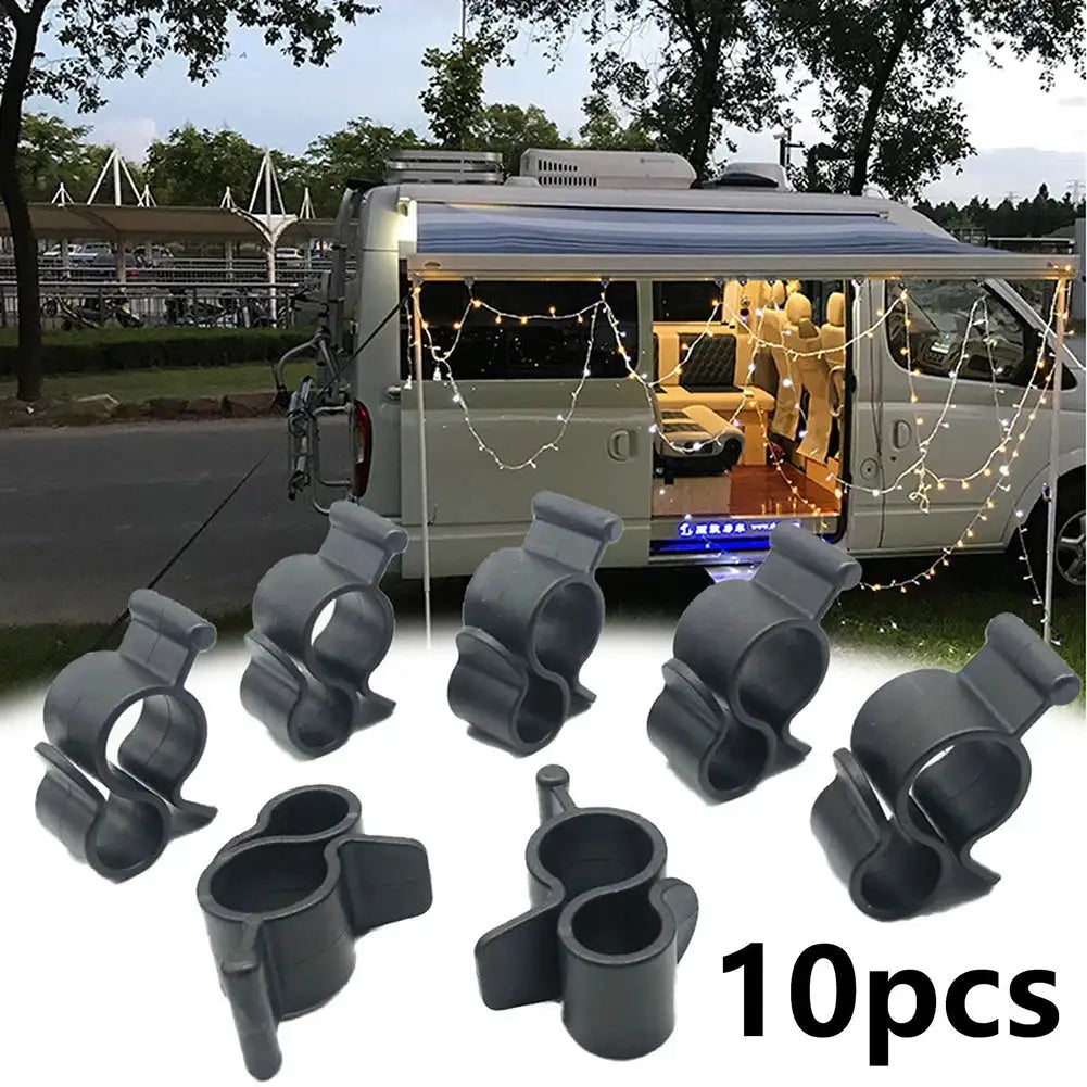 10 Pcs Camping Awning Hooks Clips RV Tent Hangers Light Hanger For Caravan Camper Multi Use RV Traveling Tent Clip Light Hanger