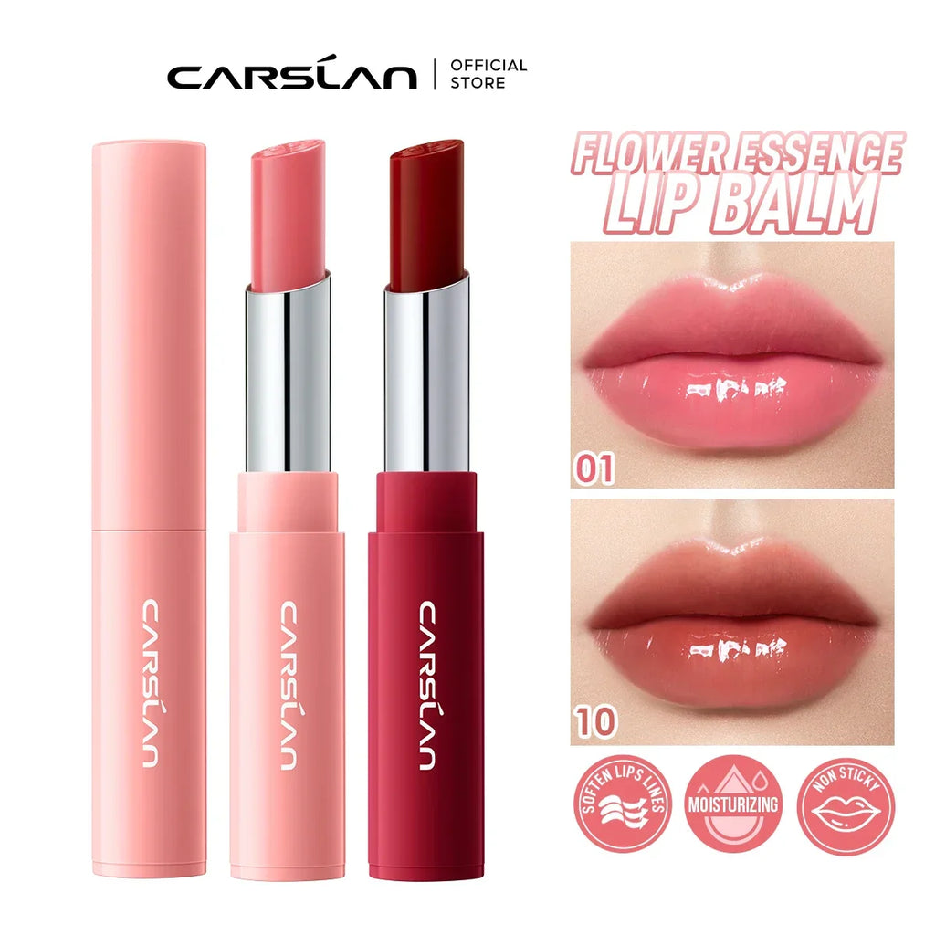 4 Colors Lip Balm Flower Essence Extra Moisturizing Natural Lasting Lip Plumper Non Sticky Lip Gloss Makeup Lip Care Cosmetics