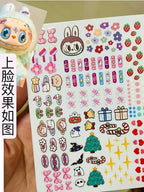 17cm Labubu V1v2 Custom Gorgeous And Exquisite Eye Stickers Eyelash Stickers Vinyl Dolls Makeup Diy Tools Accessories