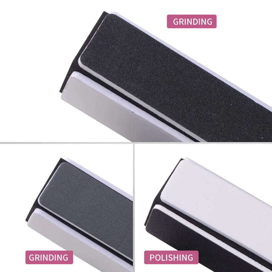 1/2/3 nail polishing set, professional unscented nail art and foot care sandpaper, sponge nail file, polishing block