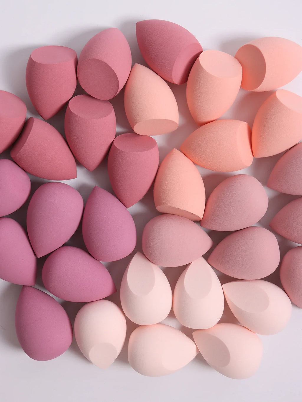 30 Beauty Eggs (Makeup Sponges) Foundation Make-Up Mixed Beauty Sponge, Liquid, Cream and Powder Without Blemish, Multi-Color C