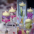 12 Pcs 2inch Ivory Floating Candles, 5-6 Hours of Burning Time, Floating Candles, Romantic Night, Portable Small Candle Set, Not Only a Beautiful Embellishment in Life, and the Best Choice of Love and Warmth.