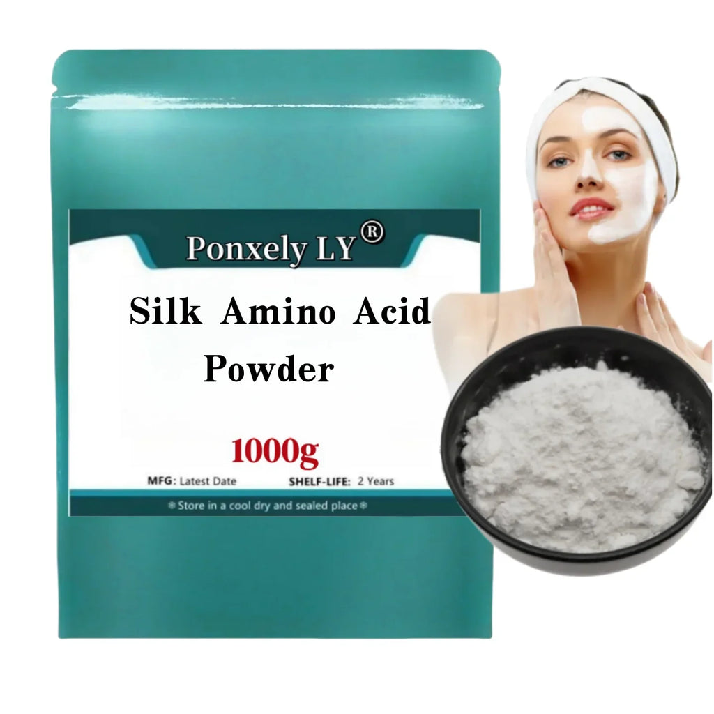 100-1000g High Quality Silk Amino Acid Powder Fibroin silk Peptide hydrolyzates Silk Protein  silk Protein Cosmetic Materia