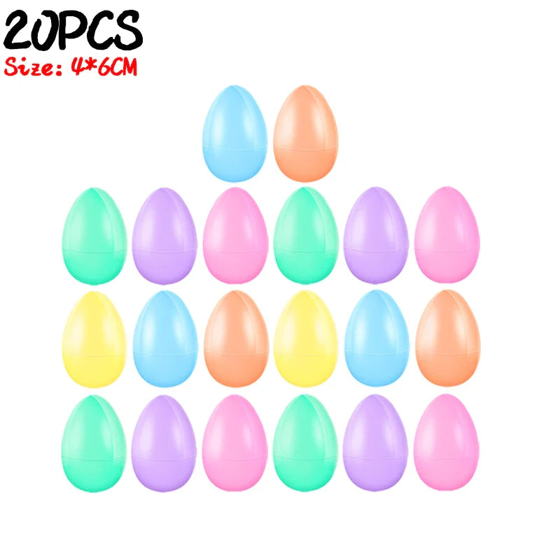 10/50PCS Colorful Easter Eggs Plastic Fillable Bird Pigeon Eggs DIY Craft Easter Party Home Decoration Funny Kids Opening Toys