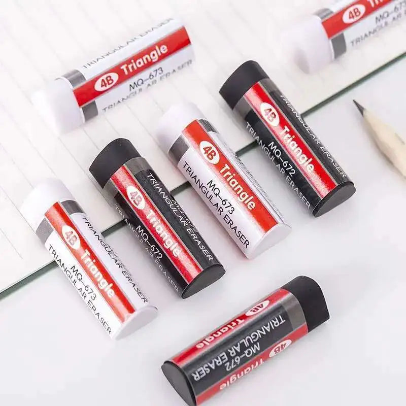 1 Piece Lytwtw's Stationery 4B Cute Triangle Novelty Erasers Rubber Toy Kawaii School Office Supplies Creative Eraser