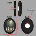 1 Piece of Halloween Mysterious-style Oval Decoration, Designed with Ghost Illustration, Suitable for Home Wall Display, Adding
