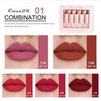 5 Pcs  Matte Lipstick Sets Lip Gloss Moisturizing Long-lasting Easy Makeup Fashion Classic Shades For Daily Date Exquisite Gift