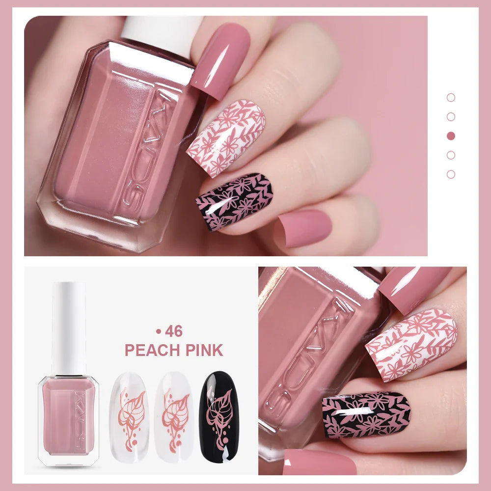 11ml Nail Stamping Polish Gold Silver Colorful Varnishes Lacquers Printing Image Stamp Plate Manicure DIY Salon Stamper Tool