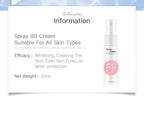 20ml Foundation BB Cream Spray Facial Makeup Whitening Moisturizing Hydrating Non-Stick Water Brightening Body Whitening Cream