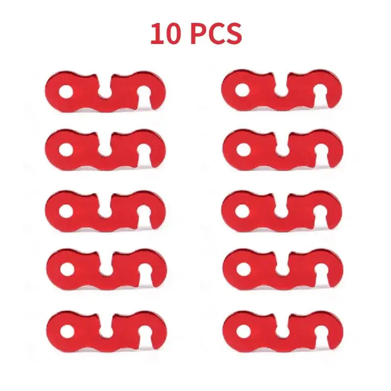 10pcs Adjustable S Type Camping Tent Cord Rope Buckle  Tensioners Fastener Kit Camping Equipment Hiking Accessories