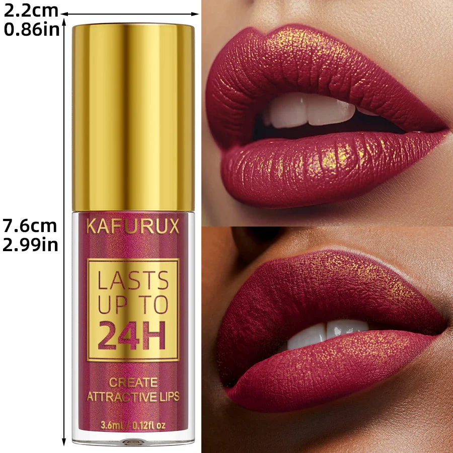 14 Colors Glitter Metallic Lip Glaze Shiny Long Lasting Lip Gloss Waterproof Liquid Lipstick Makeup Lip Oil Lip Tint Gifts for W