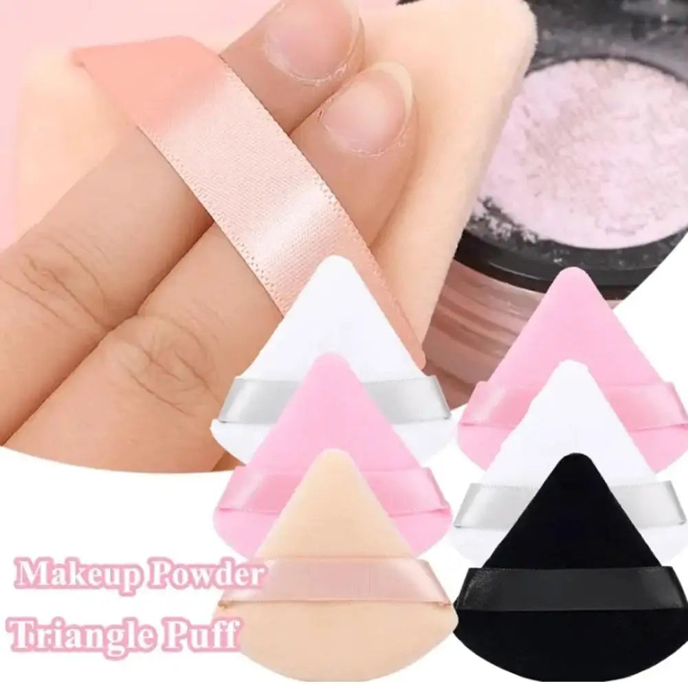 1pcs Washable Velvet Foundation Puff Triangle Powder Puff Soft Makeup Sponge for Face Make Up Eye Contouring Shadow