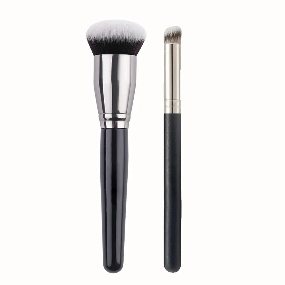Black Foundation Make up Brush Cream Foundation buffing Makeup Brush Big Foundation Brush Synthetic Hair Face Makeup Tool