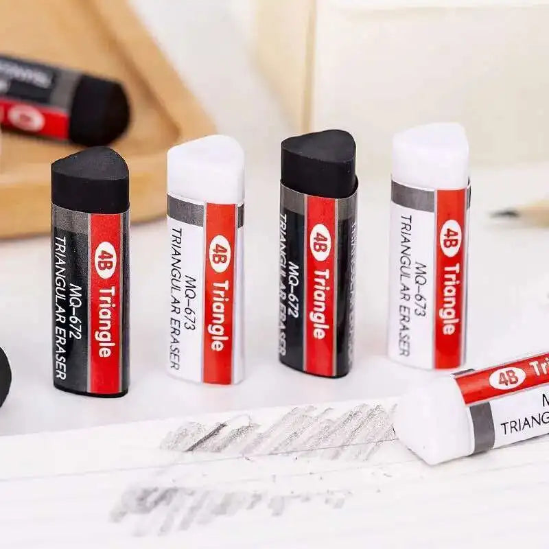 1 Piece Lytwtw's Stationery 4B Cute Triangle Novelty Erasers Rubber Toy Kawaii School Office Supplies Creative Eraser