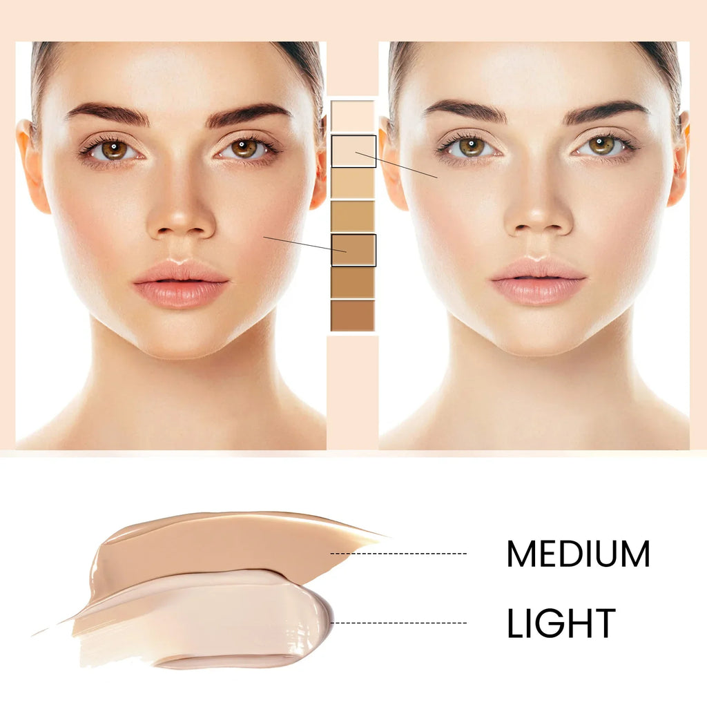 CC Foundation Cream Natural Moisturizing Waterproof Brightening Foundation Concealer Coverage Blemish Oil-control Lasting Makeup
