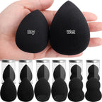 Black Makeup Sponge Eggs Soft Powder Beauty Egg Foundation Sponges Liquid Cream Cosmetics Puff Wet and Dry Use Makeup Tool Women