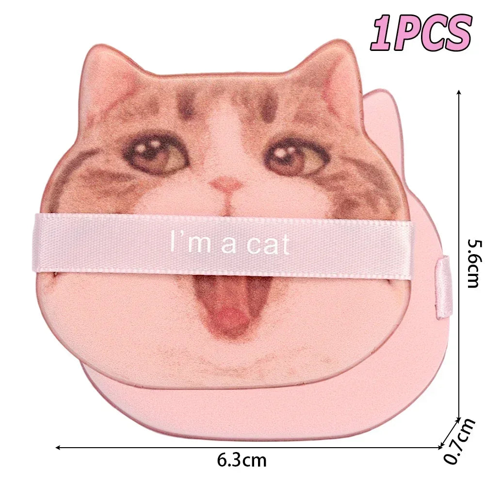 10PCS Cute Cat Makeup Puff Foundation Cosmetic Puff Smooth Powder Concealer Beauty Dry and Wet Dual-use Powder Puff Makeup Tool