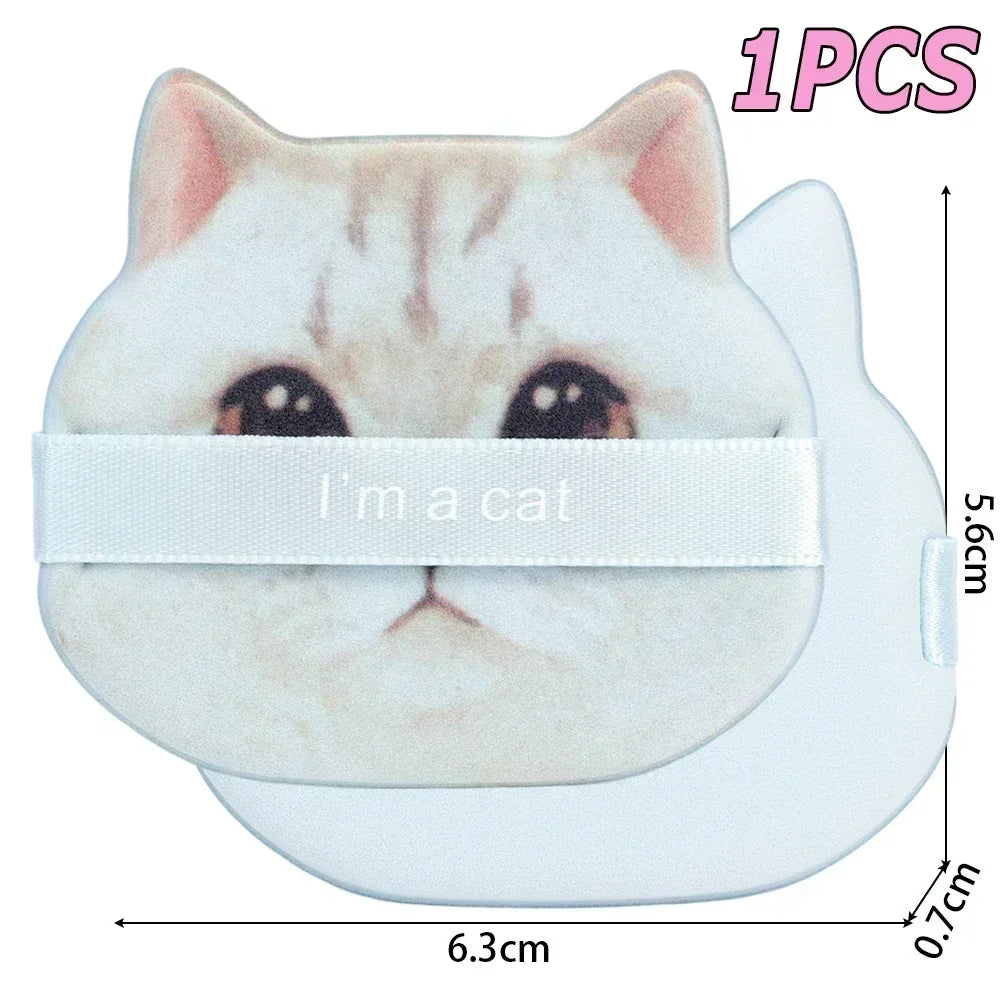 10PCS Cute Cat Makeup Puff Foundation Cosmetic Puff Smooth Powder Concealer Beauty Dry and Wet Dual-use Powder Puff Makeup Tool