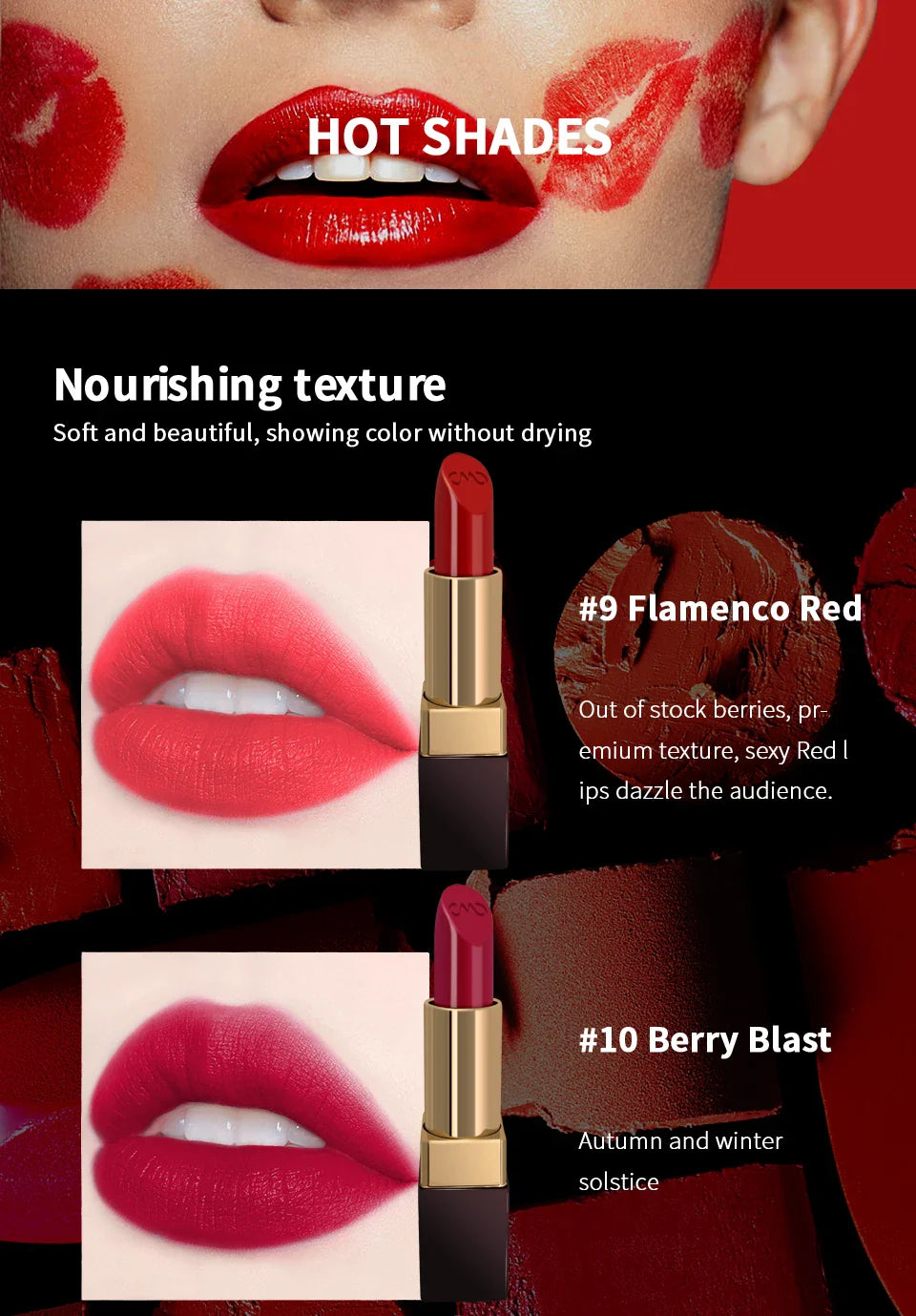 CHARMACY Moisturizing Luxury Lipstick Velvet High Quality Lipsticks Shiny Professional Korean Makeup Cosmetic for Lip Women
