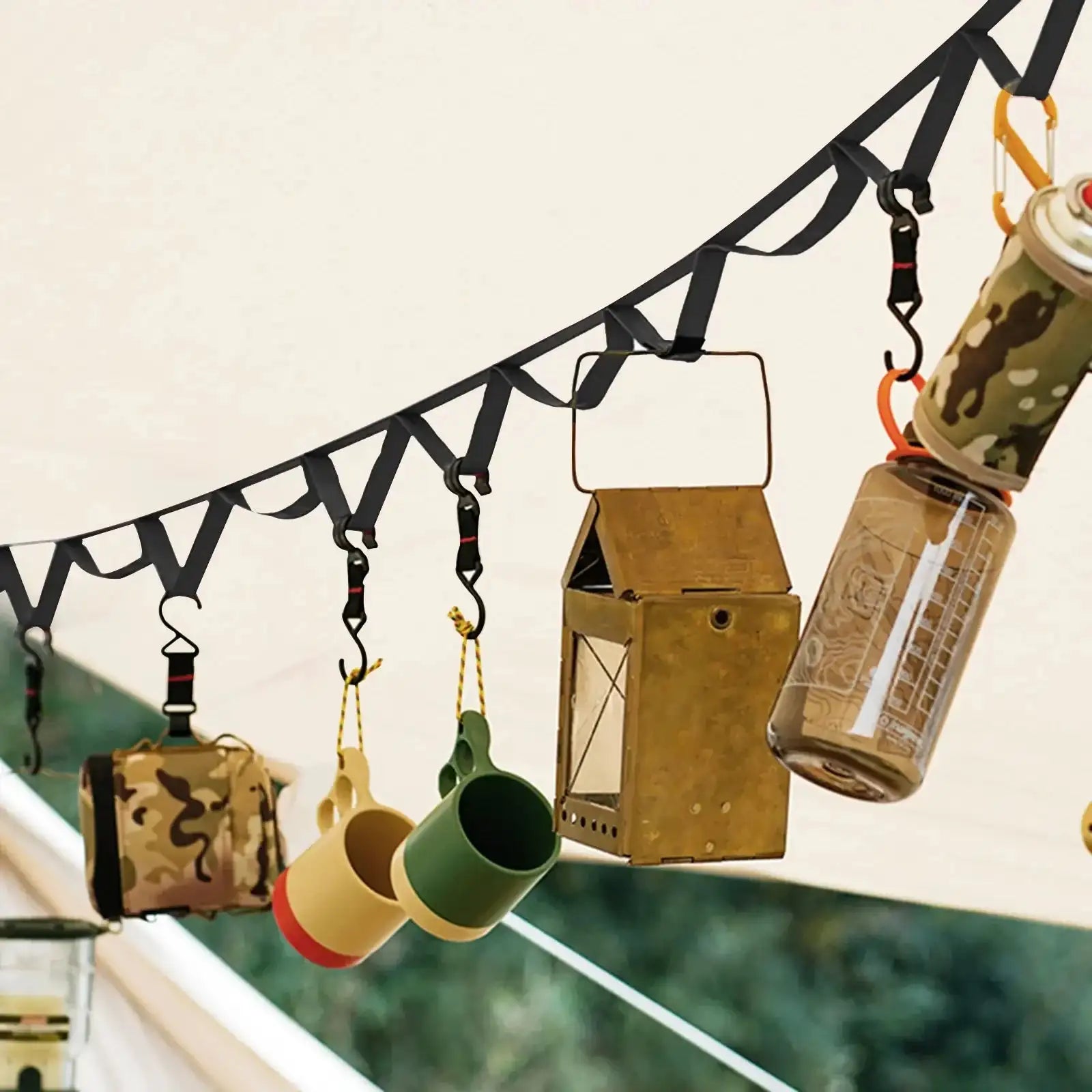 1.8 Outdoor Hanging Rope Portable Lanyard Canopy Hanger Camping Campsite Storage Strap Hiking Tent Accessories Camping Gear