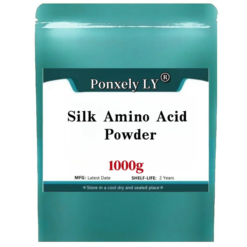 100-1000g High Quality Silk Amino Acid Powder Fibroin silk Peptide hydrolyzates Silk Protein  silk Protein Cosmetic Materia
