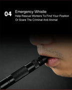 10-IN-1 Multi Function Portable Self Defense Pen Outdoor Survival Tool Fishing Whistle/Compass/Wrench/Screwdriver/Window Breaker