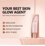 4 Colors Moisturizing Glow Foundation Liquid Long Lasting Natural Lightweight base Multi-purpose Illuminator Highlight Cream