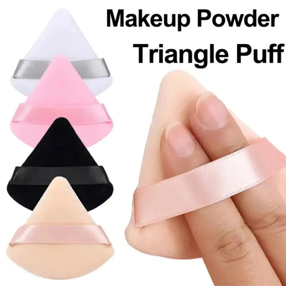 1pcs Washable Velvet Foundation Puff Triangle Powder Puff Soft Makeup Sponge for Face Make Up Eye Contouring Shadow