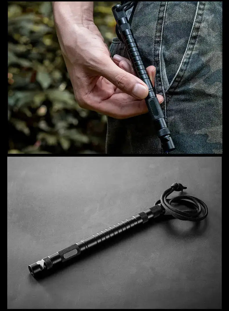 10-IN-1 Multi Function Portable Self Defense Pen Outdoor Survival Tool Fishing Whistle/Compass/Wrench/Screwdriver/Window Breaker